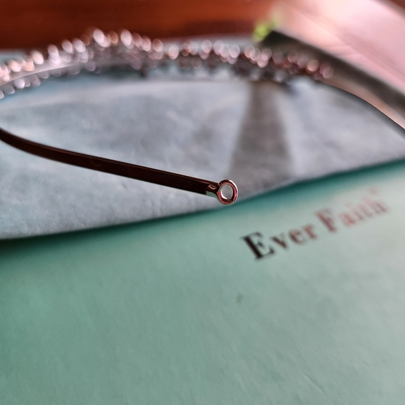Ever Faith Faux crystal and pearl headband for wedding prom homecoming Size OS - Picture 6 of 7